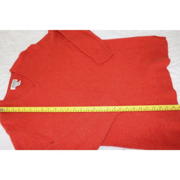 Bloomingdales - 100% Cashmere Sutton Studio V-Neck Tunic, Burnt Orange, Luxe L - Picture 6 of 7